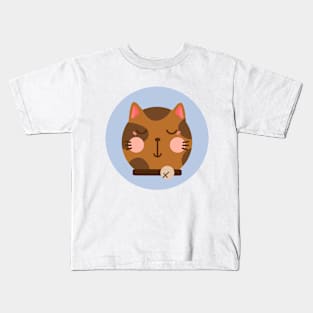 cute drawn kitty cat design 2 Kids T-Shirt